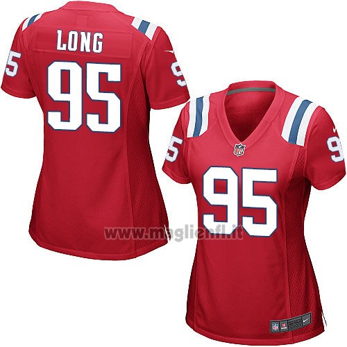 Maglia NFL Game Donna New England Patriots Long Rosso